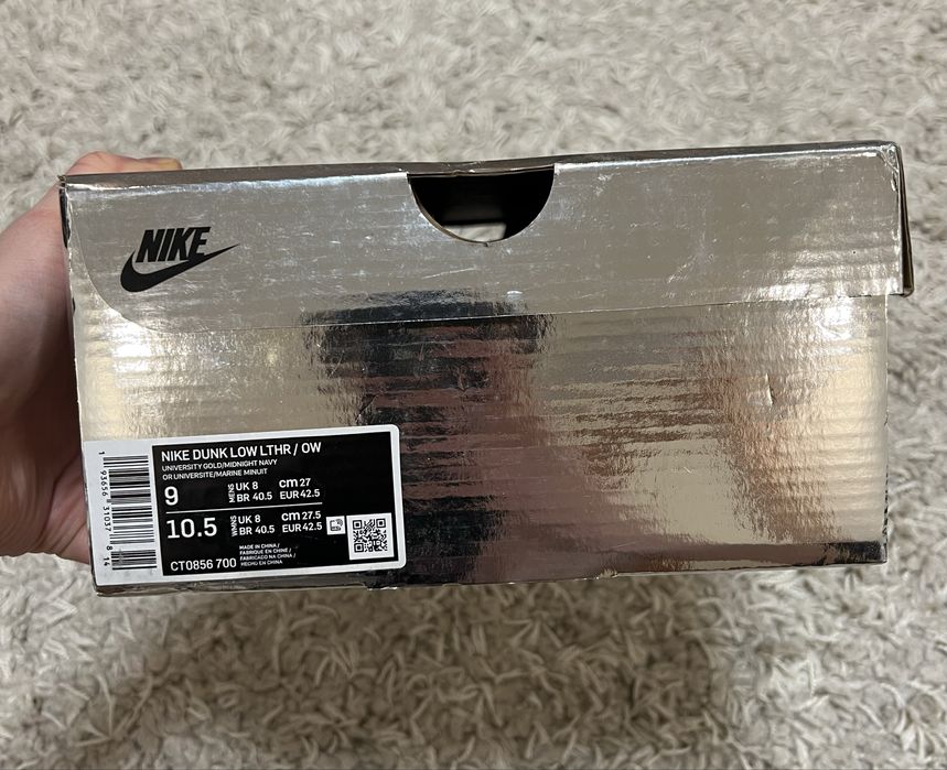 Кросівки Nike x Off-White Dunk Low University Gold - CT0856-700