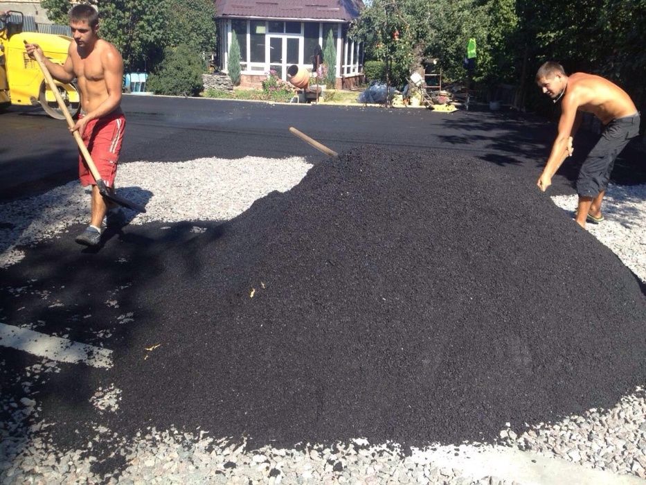 Асфальтирование,укладка холодный асфальт,ямочный ремонт дорог,крошка.
