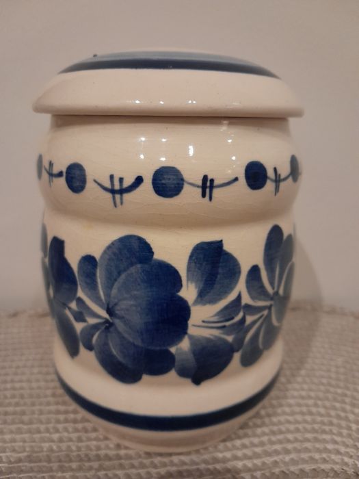 Ręcznie malowana puszka fajans Włocławek