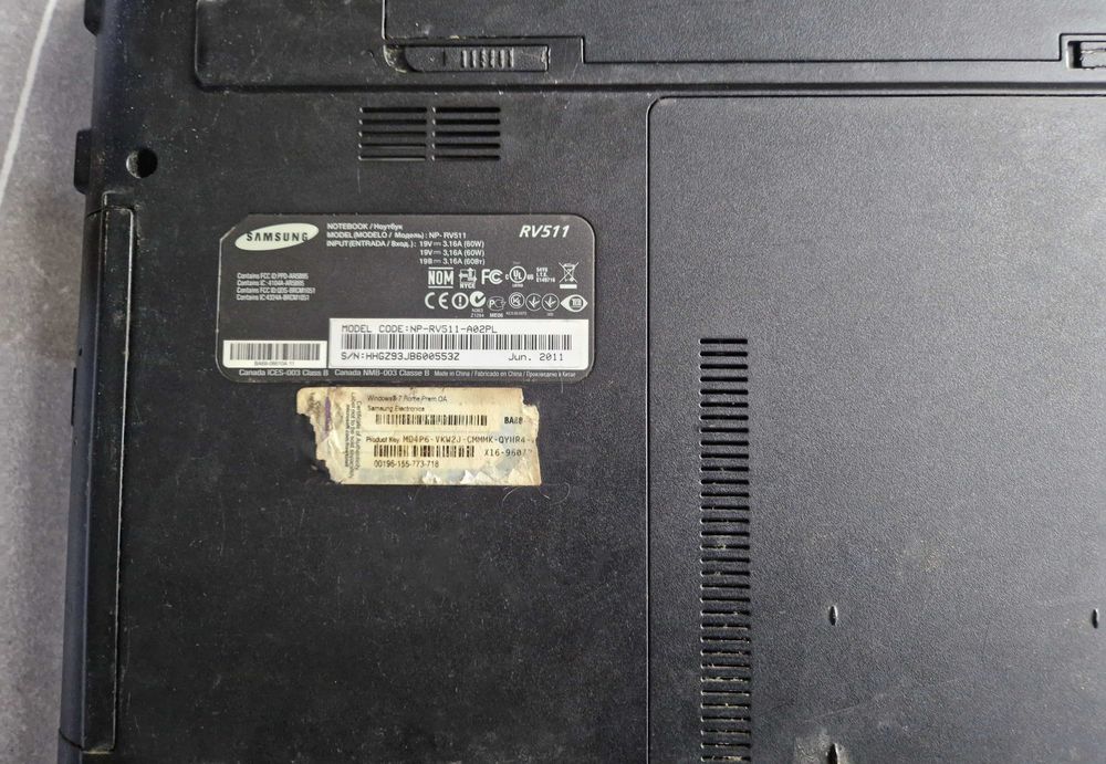 Laptop Samsung RV511