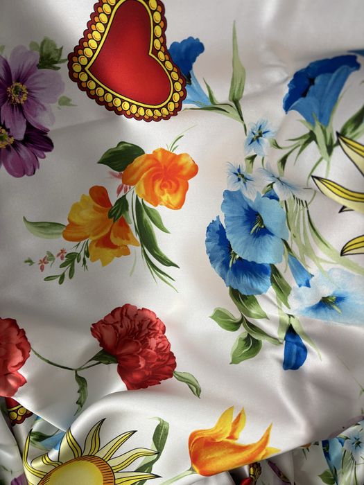 Відріз тканини 100% натуральний шовк атлас Італія