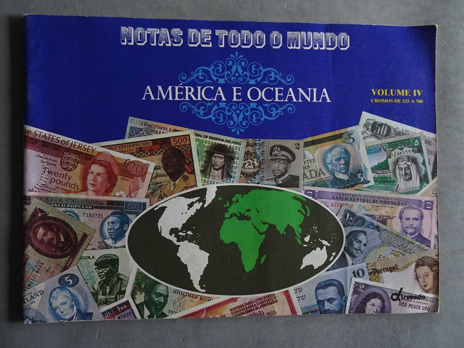 Caderneta de cromos Notas de todo o mundo América e Oceânia (Tem 31)