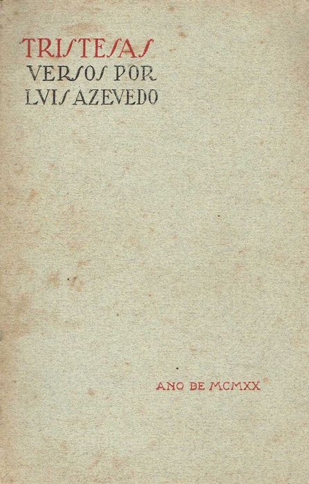 14840

Tristesas
de Luis Azevedo