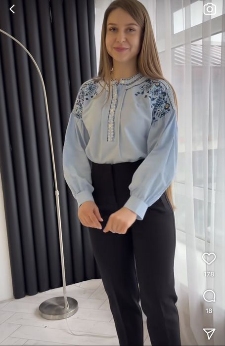 Вишиванка вишита сорочка жіноча розмір s