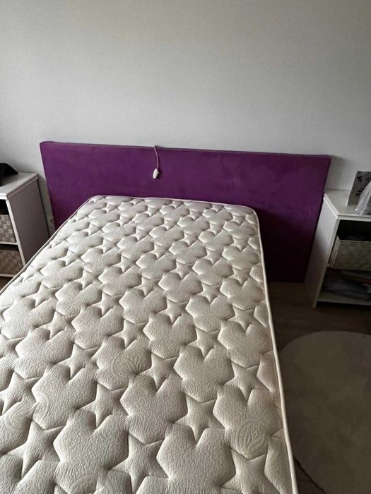 Cama Solteiro + COLCHÃO Semi Nova 2m x 1m