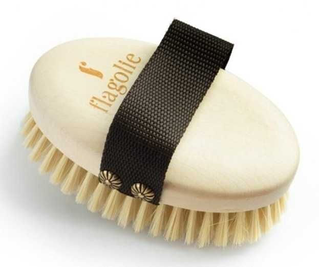 Flagolie Szczotka do masażu ciała antycellulitowa , włosie końskie