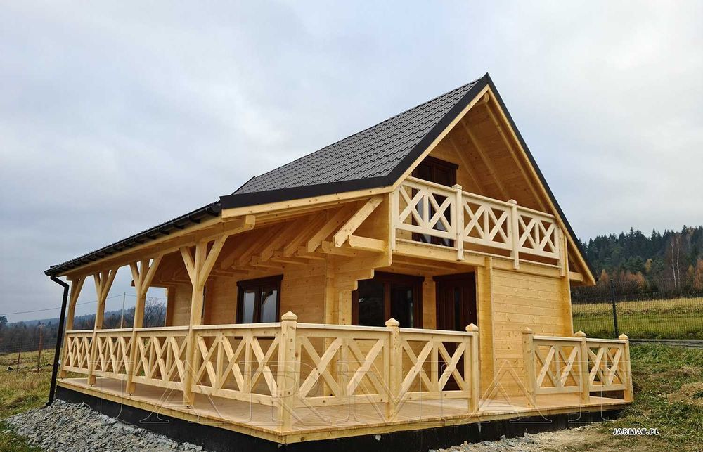 Domy Drewniane Letniskowe MODEL L44 Bale JARMAT.PL Bale Producent