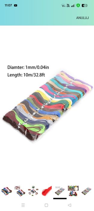 Sznurki do biżuterii