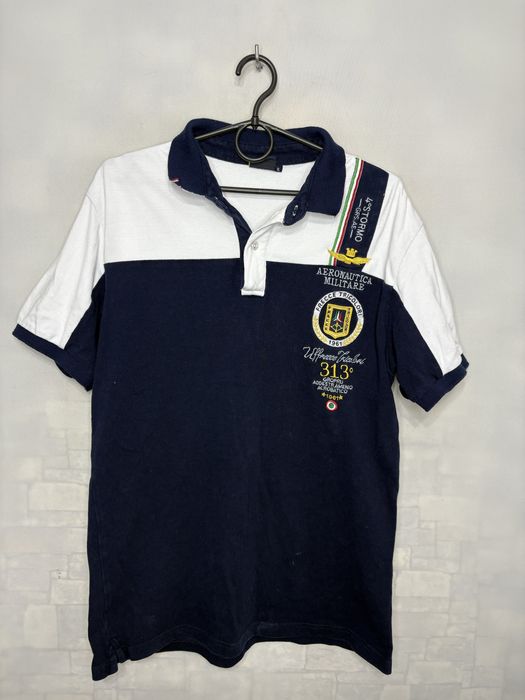 Koszulka męska polo bawełniana Aeronautica Militare L/XL