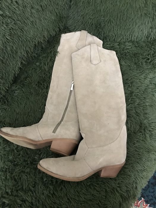 Казаки чоботи зимові світлобежеві