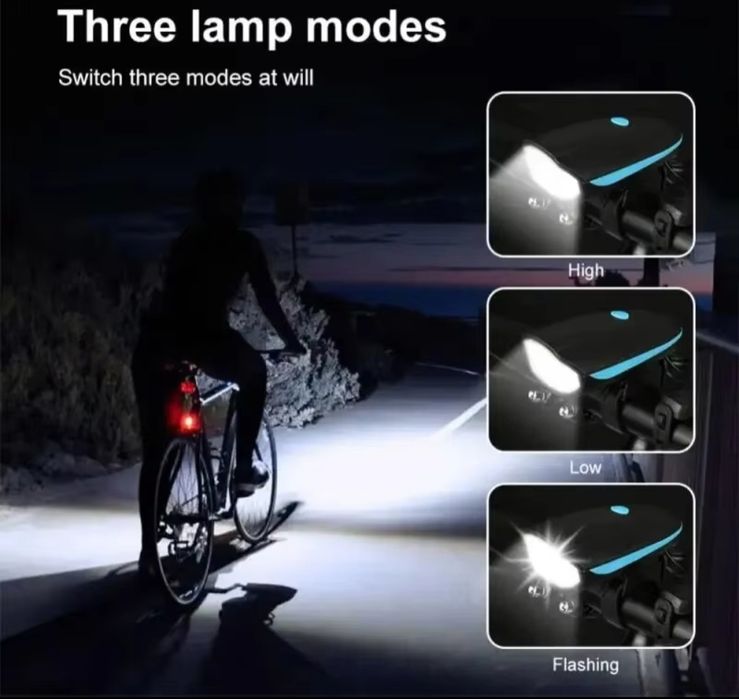 Вело фонарь , Type-C зарядкой