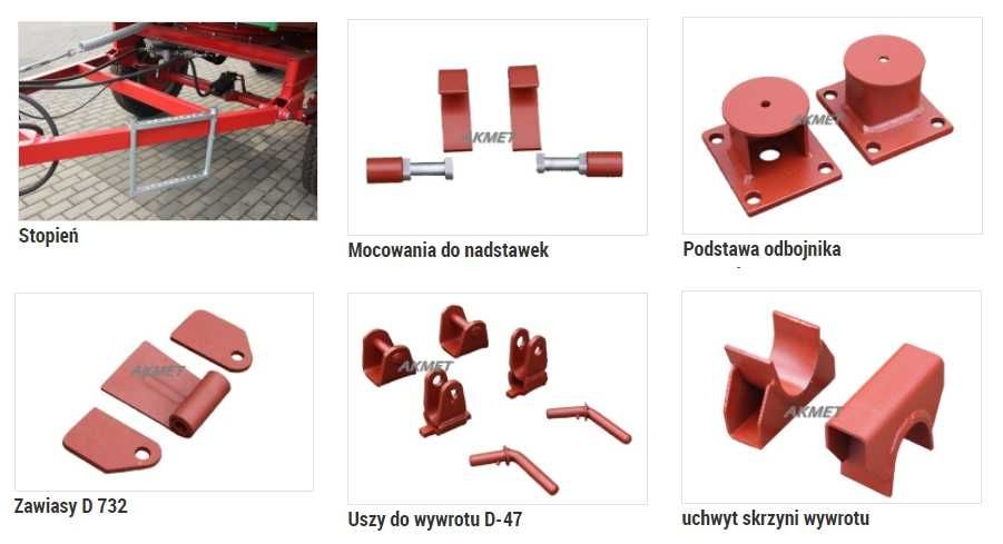 Nadstawki przyczepy nadkładki burty D-35 D-45 kompletne malowane DOWÓZ