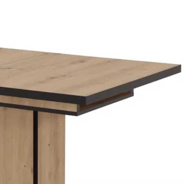 Funkcjonalna ława rozkładana w dębowym kolorze