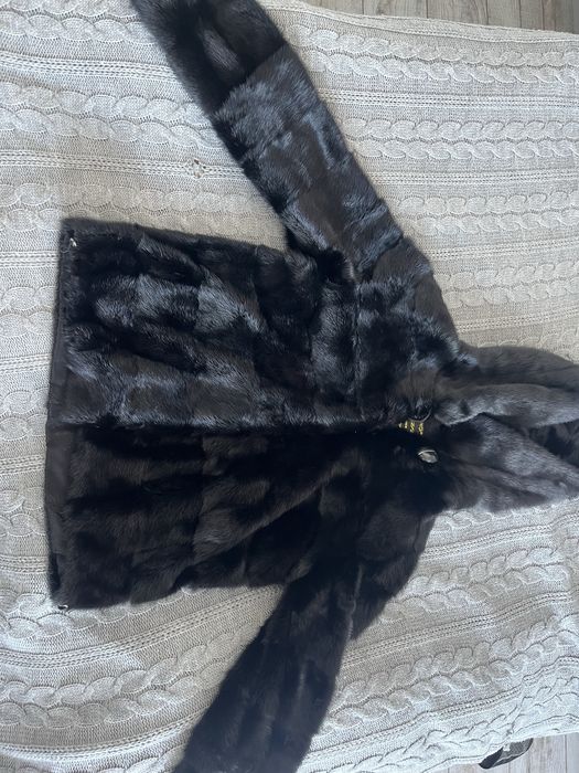 Шуба black lama бренд Alpan