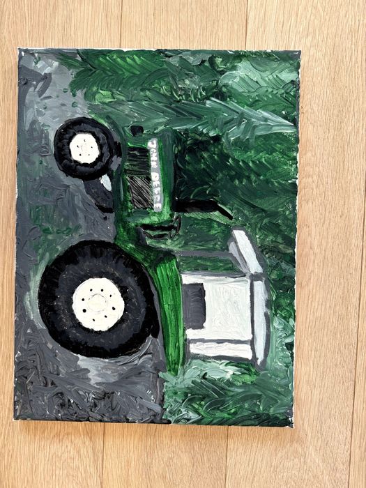 Obraz akrylowy, John Deere w Lesie