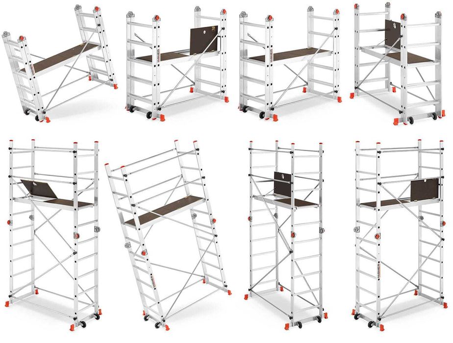 Rusztowanie aluminiowe przegubowe jezdne HIGHER Acro-Twin 3,90m 2x10
