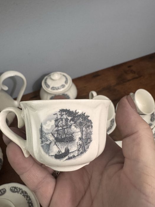 Vintage Serviço Cafe Novo Fabrica  de Sacavem Padrao Descobrimentos