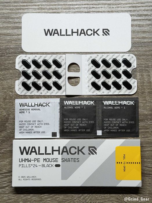 Глайди для скла WALLHACK — Obsidian Pro /  UHMW-PE Black Dots / Pills