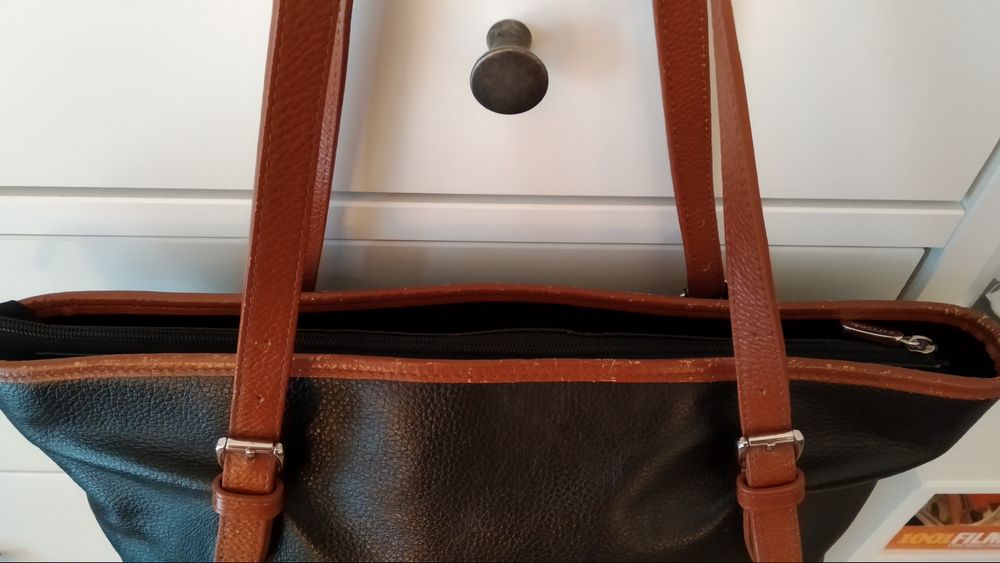 Torebka Wittchen czarno-brązowa skóra