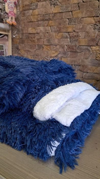 Плед теплий Травка двосторонній з овчиною