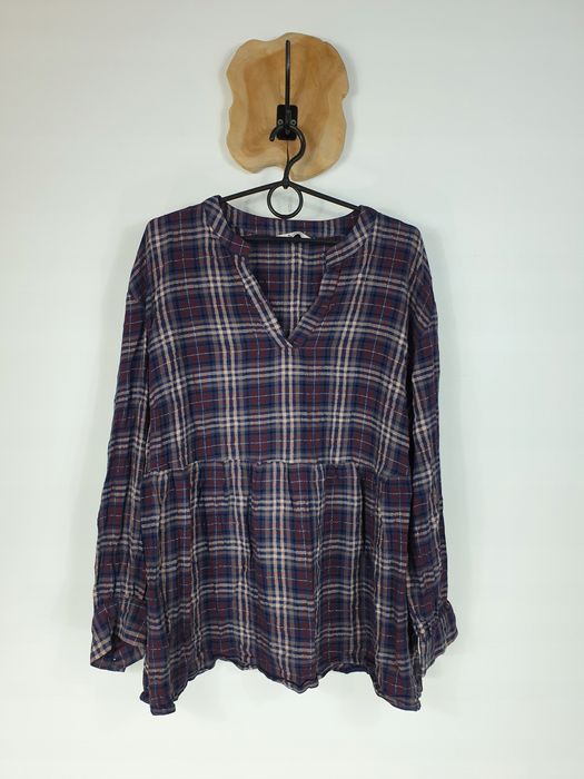 Koszula w kratkę Tu 48 4XL plus size wkładana przez głowę