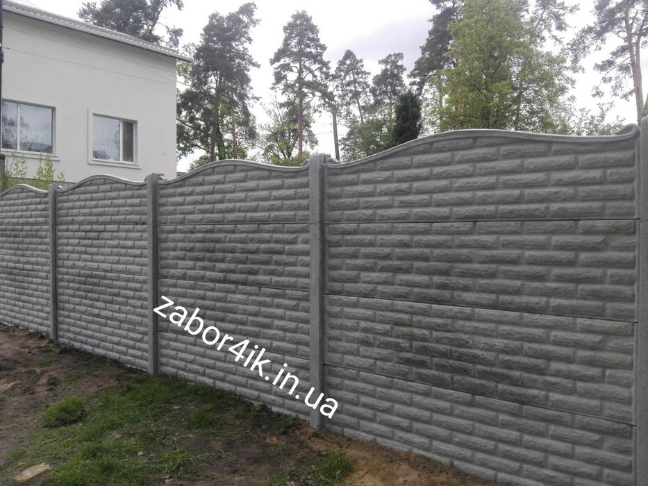 Забор бетонний, еврозабор від виробника