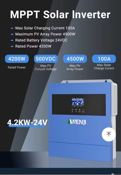 Гібридний інвертор ANENJI 4.2kW 24V WIFI