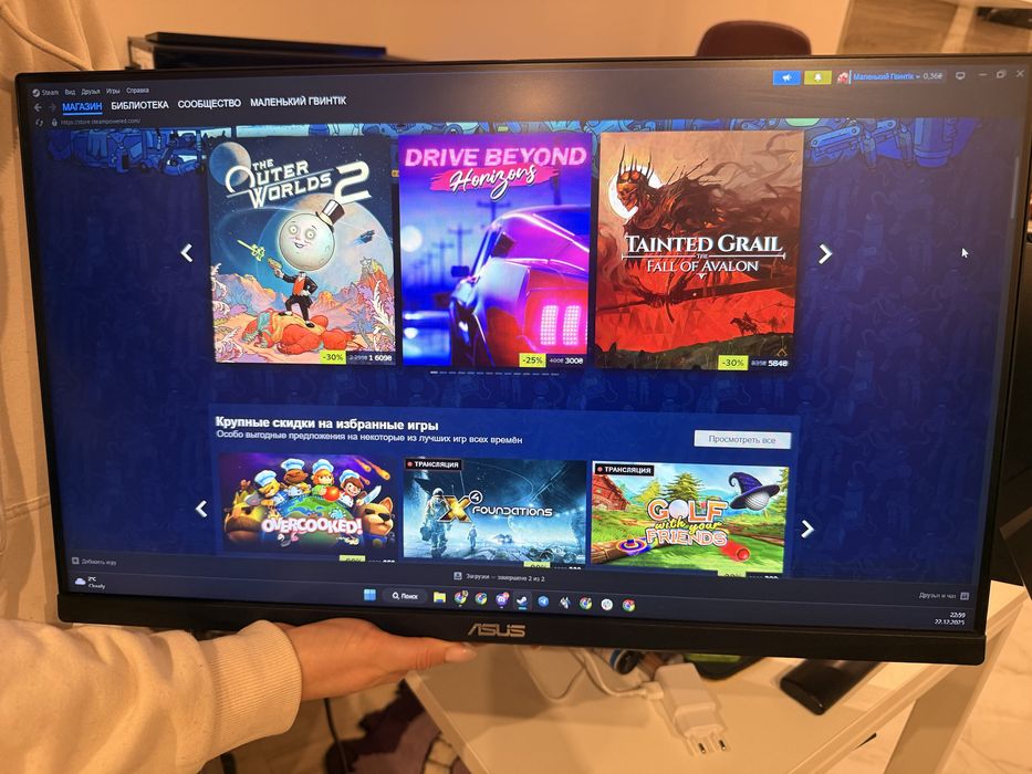 Монитор Asus tuf gaming 144hz 24 дюйма