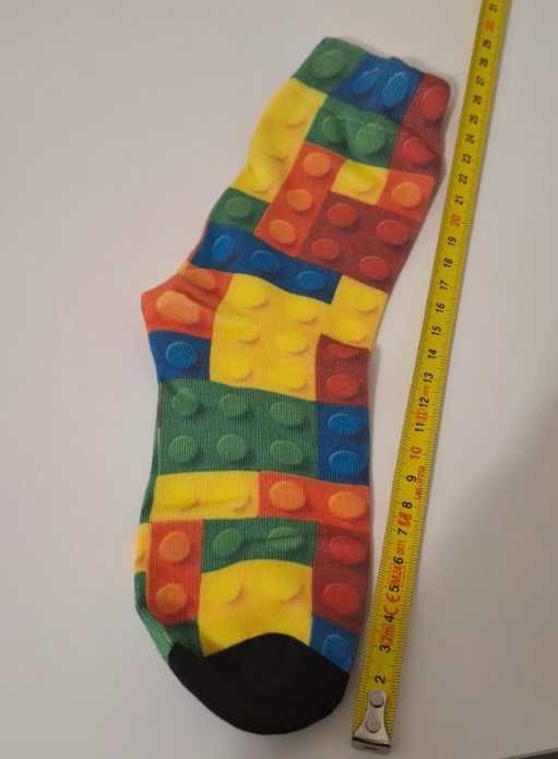 Skarpetki z klockami ala LEGO