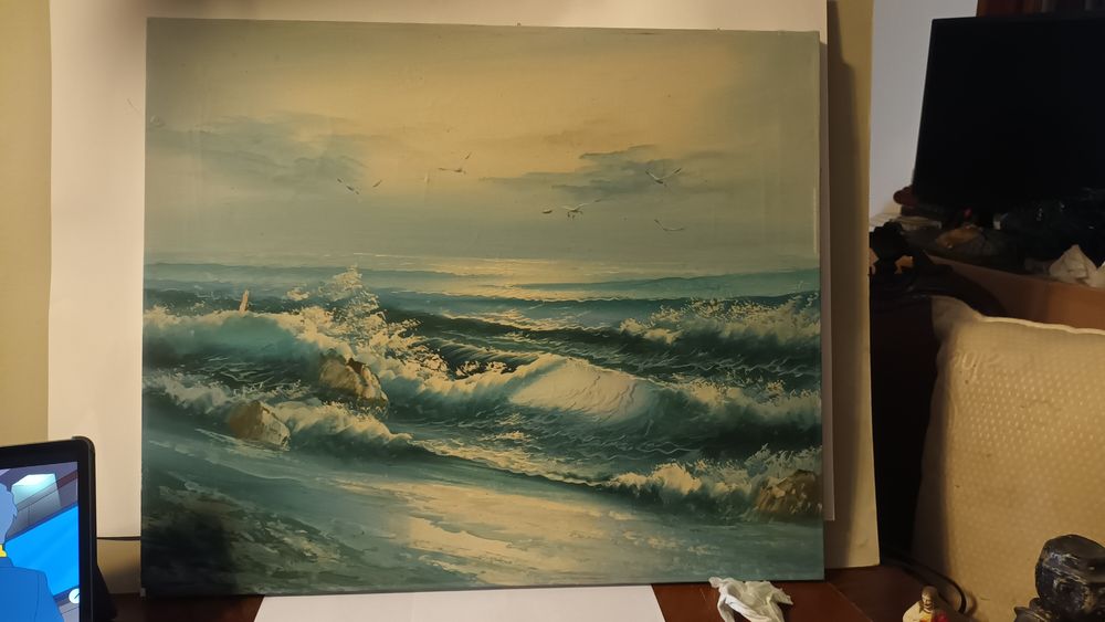 Quadro do mar a óleo