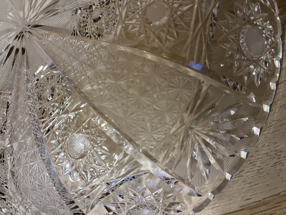 Patera kryształowa , ozdoba glamur  30 cm