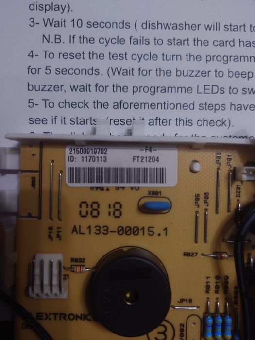 Ariston LD87 Control Board64286449792643122