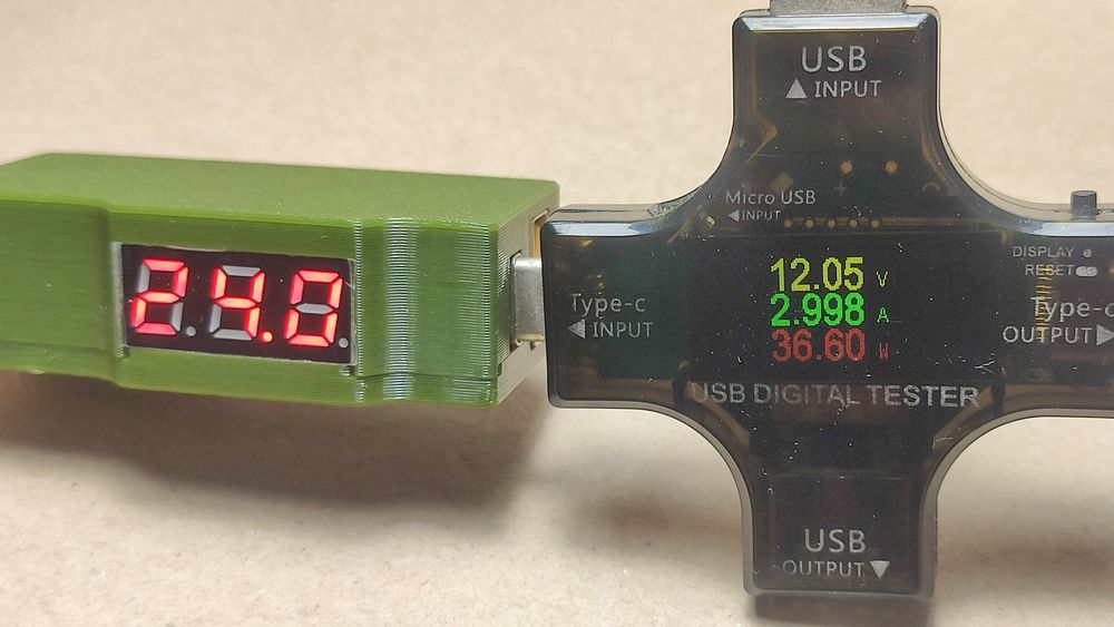 Адаптер XT60 - USB-C/USB-A для FPV батарей 2-6S, 30-45W з вольтметром