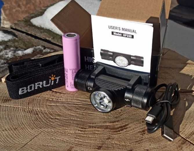 Boruit D10 D25 HP330 налобний ліхтар