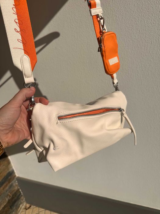 Mala Desigual branca + laranja