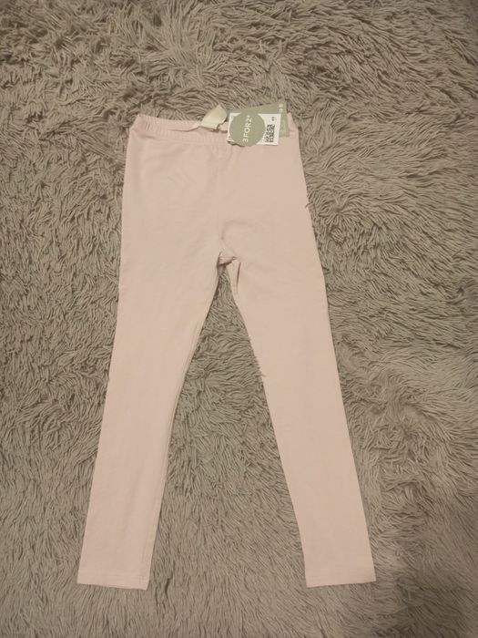 H&M nowe jasnoróżowe  legginsy 122 6-7lat