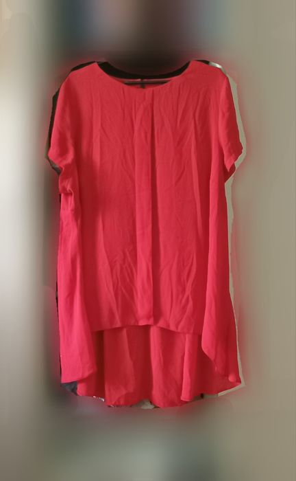 Блуза-сукня вільного крою шовкова для пишних жіночок р. 66