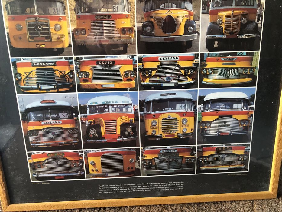 Quadro de autocarros antigos