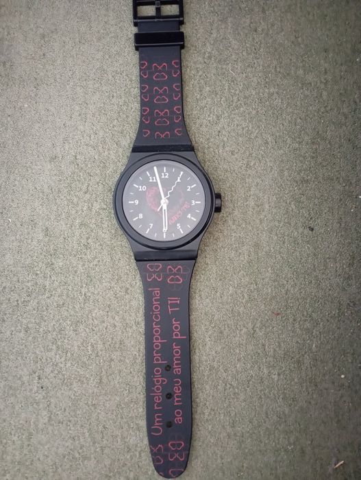 Relógio/peluche de coração