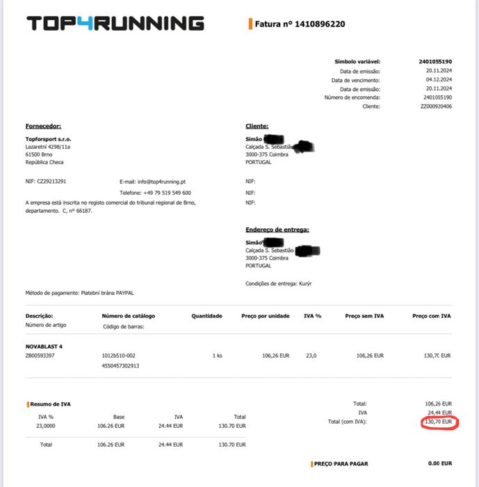 Sapatilhas Asics Novablast 4 NOVAS