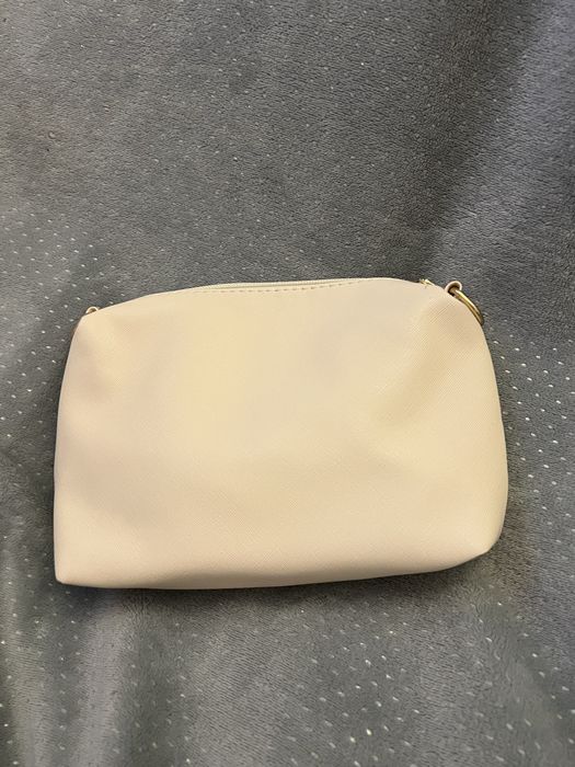 Mala bege com alça multicolor