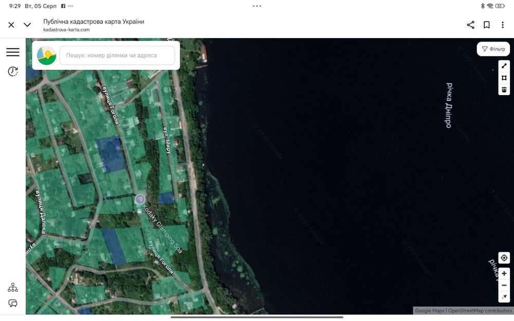 Продам ділянку дачну за Перемогою 6 над Дніпром