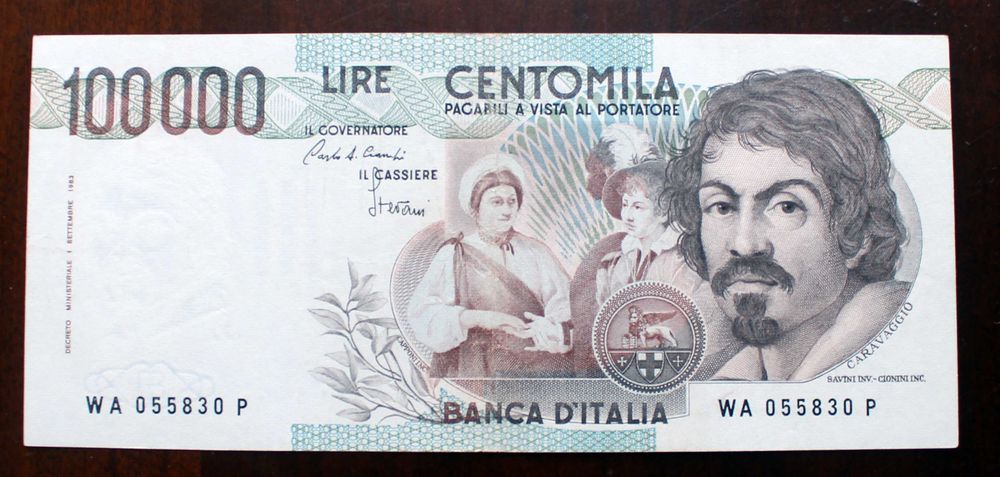 5 Notas Lire de Itália Pré Euros