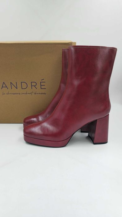 Damskie botki na obcasie  czerwone ANDRE  SONATA  R.41  AN6Y