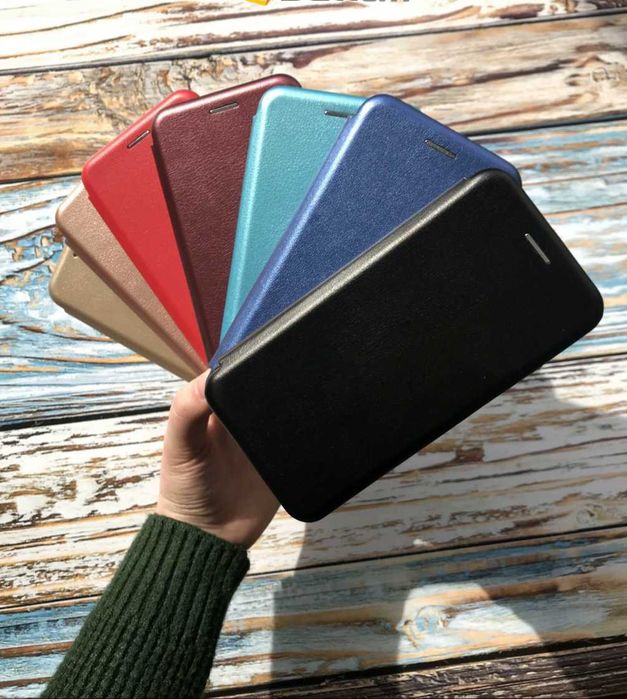 Якісний шкіряний чохол книжка кожаный чехол для Samsung Galaxy та ін.