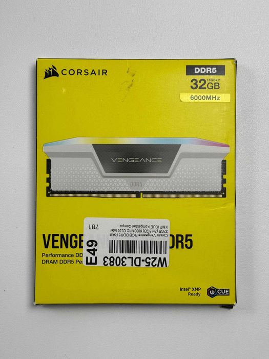 Оперативна пам'ять Corsair Vengeance RGB DDR5 DIMM 2x16GB 6000MHz CL36