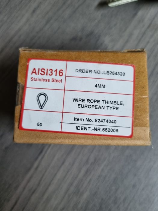 Kausza do linki 4mm. 50 szt