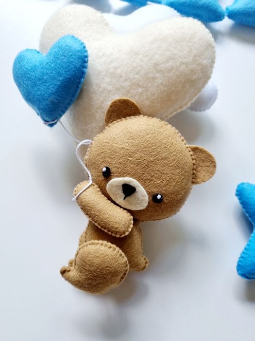 Girlanda z filcu personalizowane misie mis imie