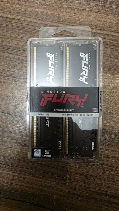 Оперативна пам'ять Kingston DDR5 64GB 6400Mhz FURY Beast Black