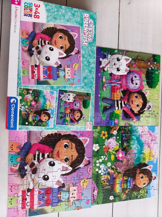 Clementoni, Koci Domek Gabi, puzzle, 3x48 elementów